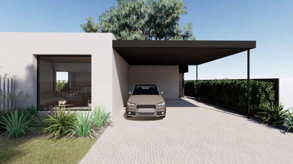 Coode St Residence-Bayswater-Superseed Architecture-05 Coode St Residence-Bayswater-Superseed Architecture-05-Bagged brick black carport
