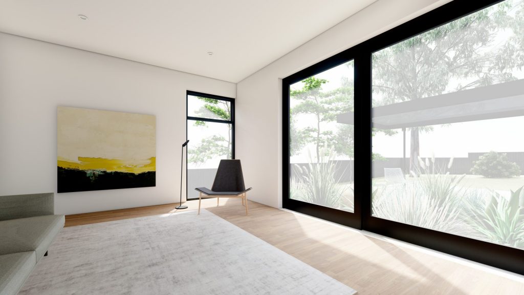 Loo Neville Residence-Floreat-Superseed Architecture-09 Loo Neville Residence-Floreat-Superseed Architecture-09-master bedroom black window frames
