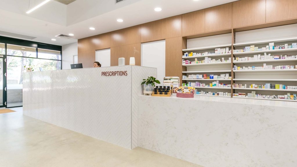 Matilda Bay Pharmacy-UWA-Crawley-Superseed Architecture-819-pharmacy counter timber display