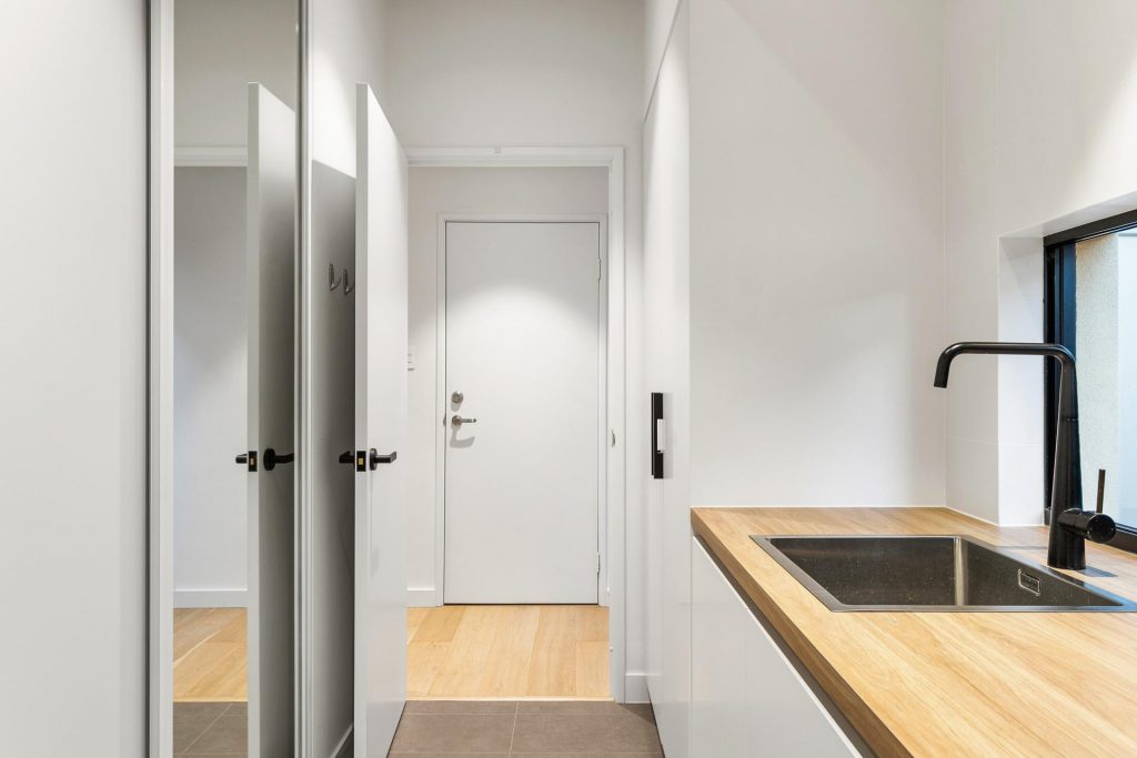 Teh Residence-Rossmoyne-Superseed Architecture-13 Teh Residence-Rossmoyne-Superseed Architecture-13-Designer Laundry Timber Counter