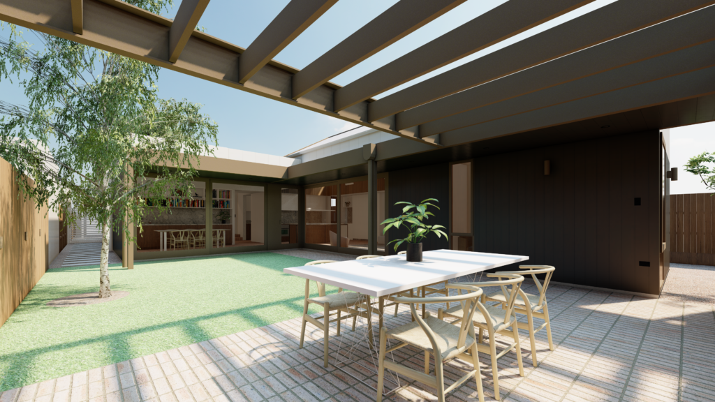 Laneyrie Residence-Shenton Park-Superseed Architecture-15 Laneyrie Residence-Shenton Park-Superseed Architecture-15-Exterior Courtyard Perspective